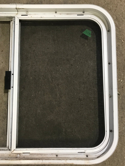 Used White Radius Opening Window : 29 1/2" W x 21 1/2" H x 1 7/8" D