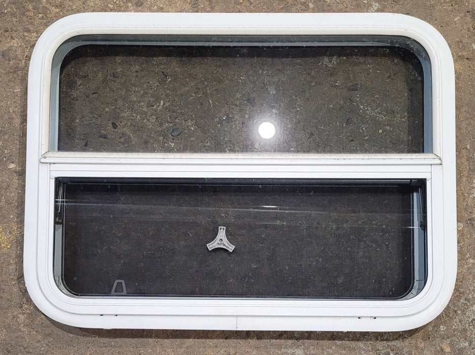 Used White Radius Opening Window : 29 1/2" W x 21 1/2" H x 1 7/8" D