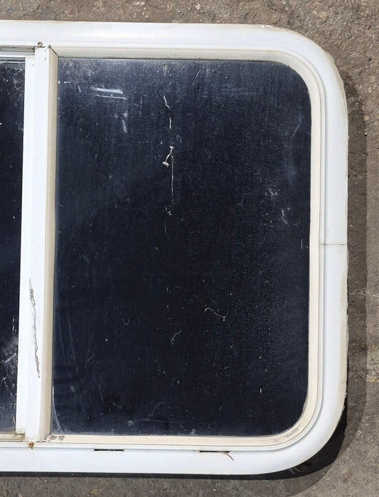 Used White Radius Opening Window : 29 1/2" W x 21 1/2" H x 1 7/8" D