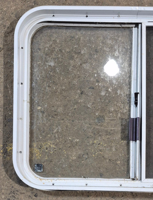 Used White Radius Opening Window : 29 1/2" W x 21 1/2" H x 2" D