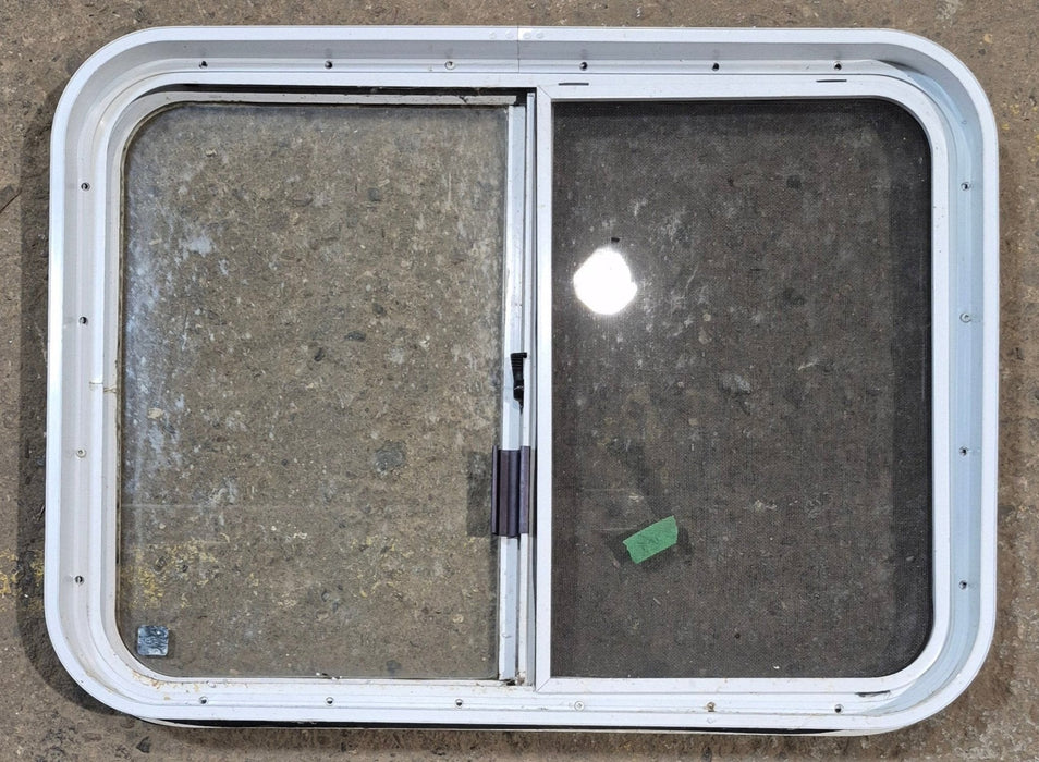 Used White Radius Opening Window : 29 1/2" W x 21 1/2" H x 2" D