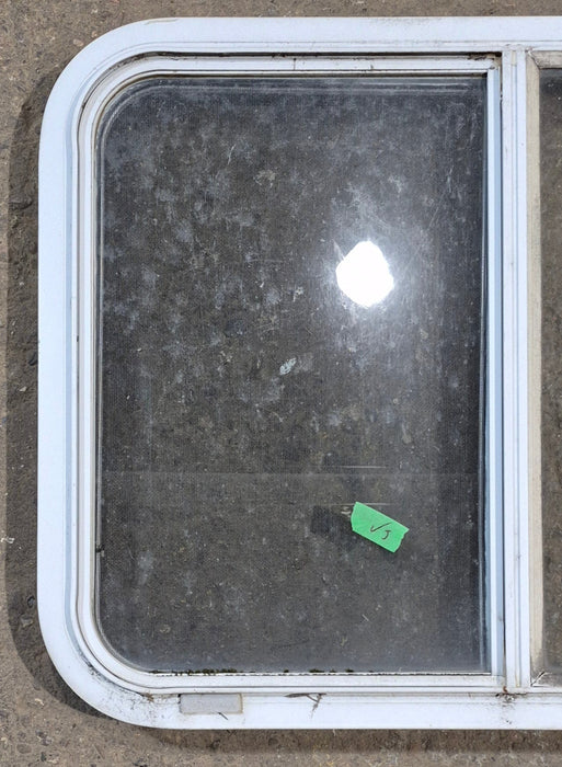 Used White Radius Opening Window : 29 1/2" W x 21 1/2" H x 2" D