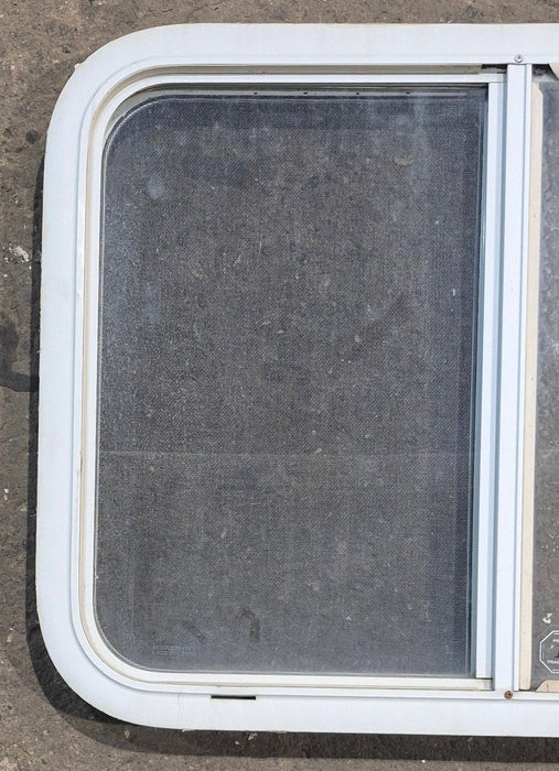 Used White Radius Opening Window : 29 1/2" W x 21 1/4" H x 1 3/4" D