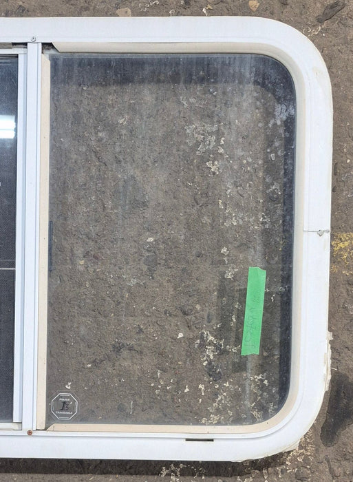 Used White Radius Opening Window : 29 1/2" W x 21 1/4" H x 1 3/4" D