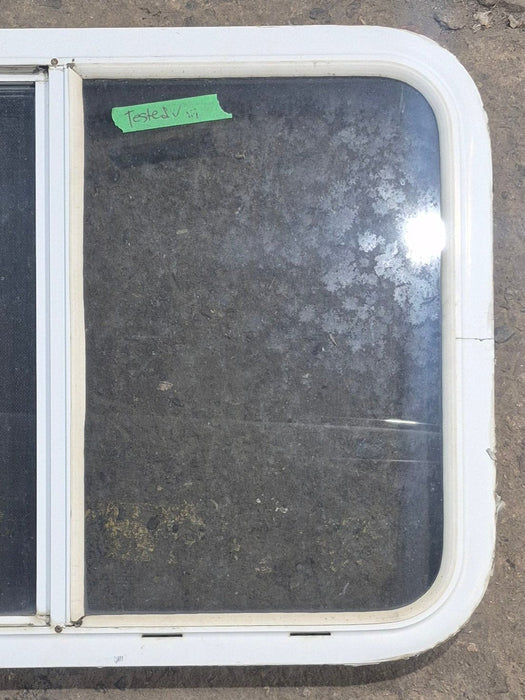 Used White Radius Opening Window : 29 1/2" W x 21 1/4" H x 1 7/8" D