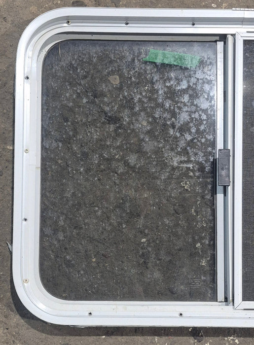 Used White Radius Opening Window : 29 1/2" W x 21 1/4" H x 1 7/8" D