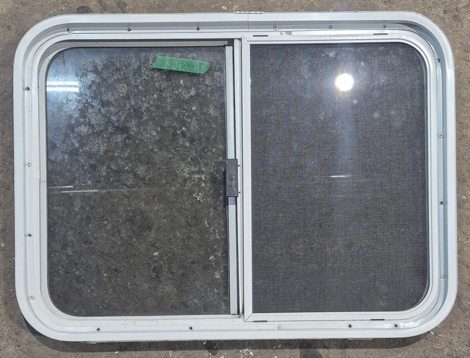 Used White Radius Opening Window : 29 1/2" W x 21 1/4" H x 1 7/8" D