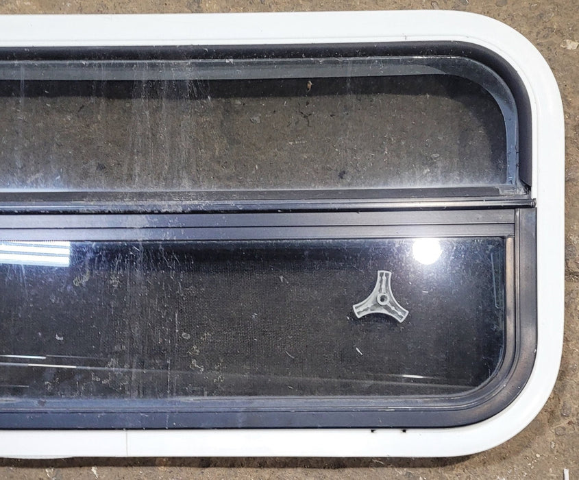 Used White Radius Opening Window : 29 1/4" W x 14 1/4" H x 1 3/4" D