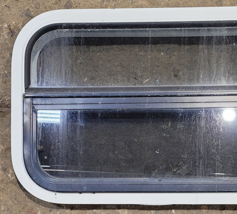 Used White Radius Opening Window : 29 1/4" W x 14 1/4" H x 1 3/4" D