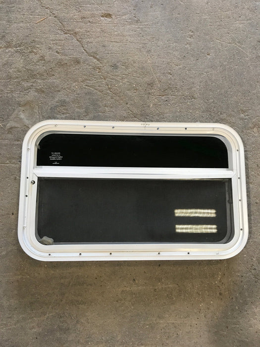 Used White Radius Opening Window : 29 1/4" W X 17 1/4" H X 2" D