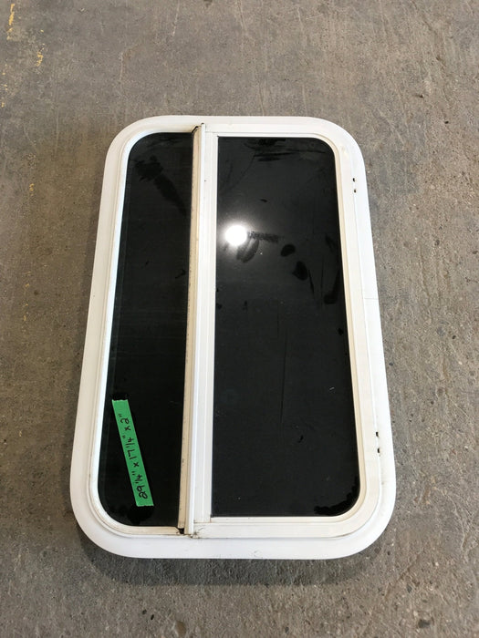 Used White Radius Opening Window : 29 1/4" W X 17 1/4" H X 2" D
