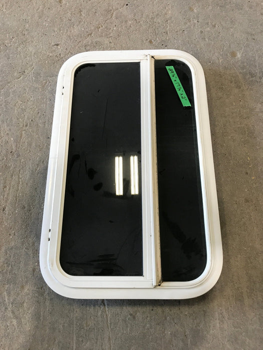 Used White Radius Opening Window : 29 1/4" W X 17 1/4" H X 2" D