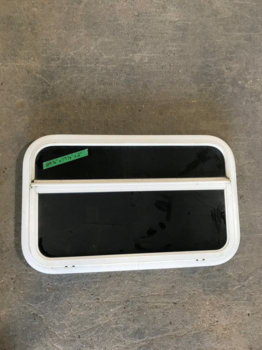 Used White Radius Opening Window : 29 1/4" W X 17 1/4" H X 2" D