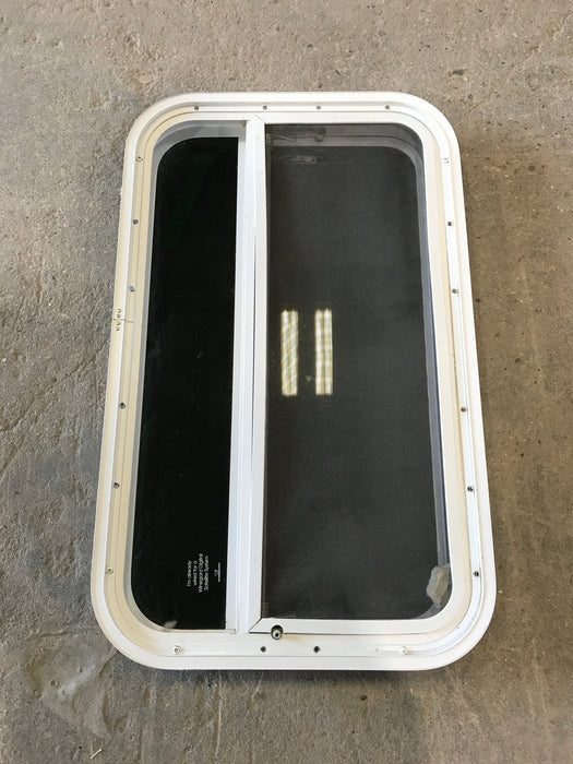 Used White Radius Opening Window : 29 1/4" W X 17 1/4" H X 2" D