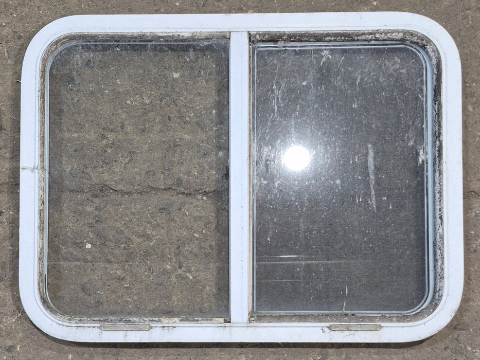 Used White Radius Opening Window : 29 1/4" W x 21 1/2" H x 1 1/4" D