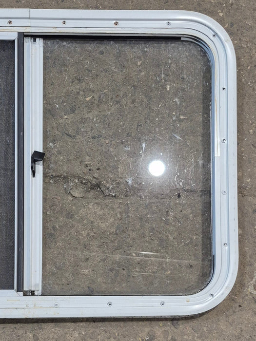 Used White Radius Opening Window : 29 1/4" W x 21 1/2" H x 1 1/4" D