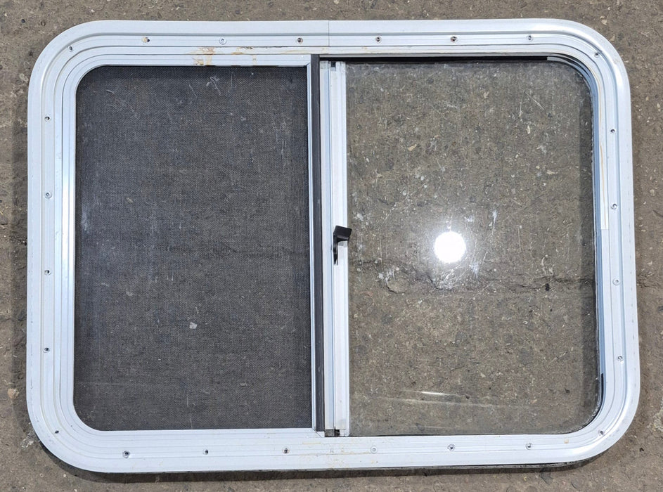 Used White Radius Opening Window : 29 1/4" W x 21 1/2" H x 1 1/4" D
