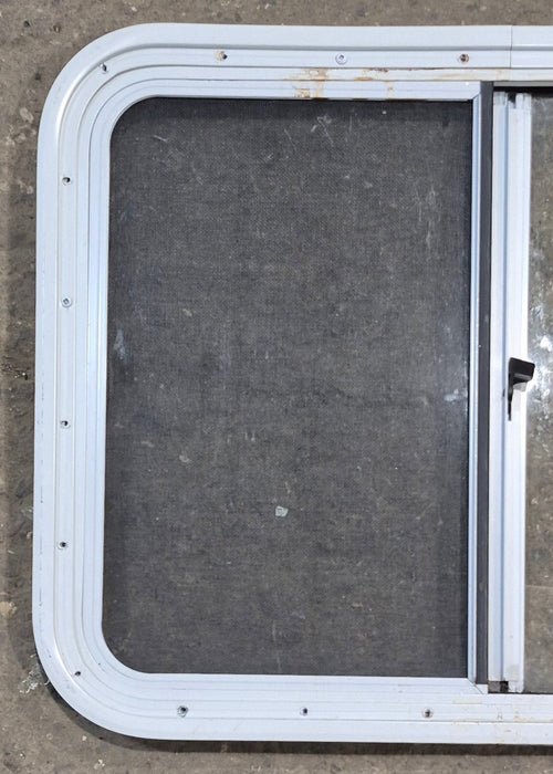 Used White Radius Opening Window : 29 1/4" W x 21 1/2" H x 1 1/4" D