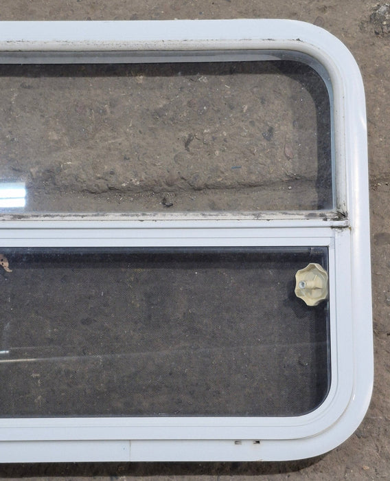 Used White Radius Opening Window : 29 1/4" W x 21 1/4" H x 1 3/4" D