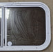 Used White Radius Opening Window : 30" W x 15" H x 1 1/4" D - Young Farts RV Parts