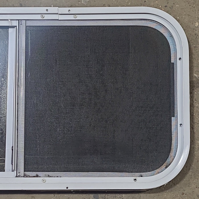 Used White Radius Opening Window : 30" W x 15" H x 1 1/8" D