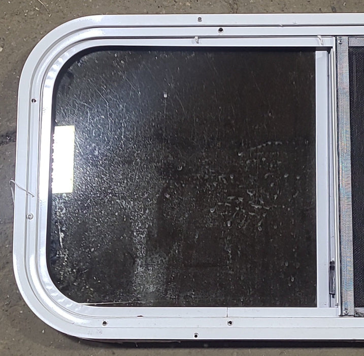 Used White Radius Opening Window : 30" W x 15" H x 1 1/8" D