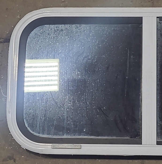 Used White Radius Opening Window : 30" W x 15" H x 1 1/8" D