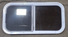 Used White Radius Opening Window : 30" W x 15" H x 1 1/8" D - Young Farts RV Parts