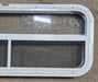 Used White Radius Opening Window : 35 1/2" W x 14 1/2" H x 1 1/2" D - Young Farts RV Parts