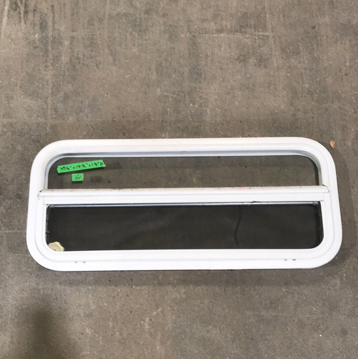 USED White Radius Opening Window : 35 1/2" W X 14 1/2" H X 1 1/4" D