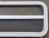 Used White Radius Opening Window : 35 1/2" W x 14 1/2" H x 1 3/8" D - Young Farts RV Parts