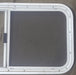 Used White Radius Opening Window : 35 1/2" W x 17 1/2" H x 1 7/8" D - Young Farts RV Parts