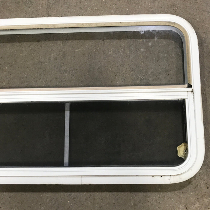 Used White Radius Opening Window : 35 1/2" W x 21 1/2" H x 1 1/2" D