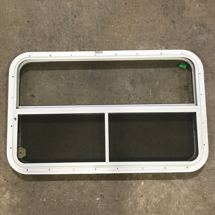 Used White Radius Opening Window : 35 1/2" W x 21 1/2" H x 1 1/2" D