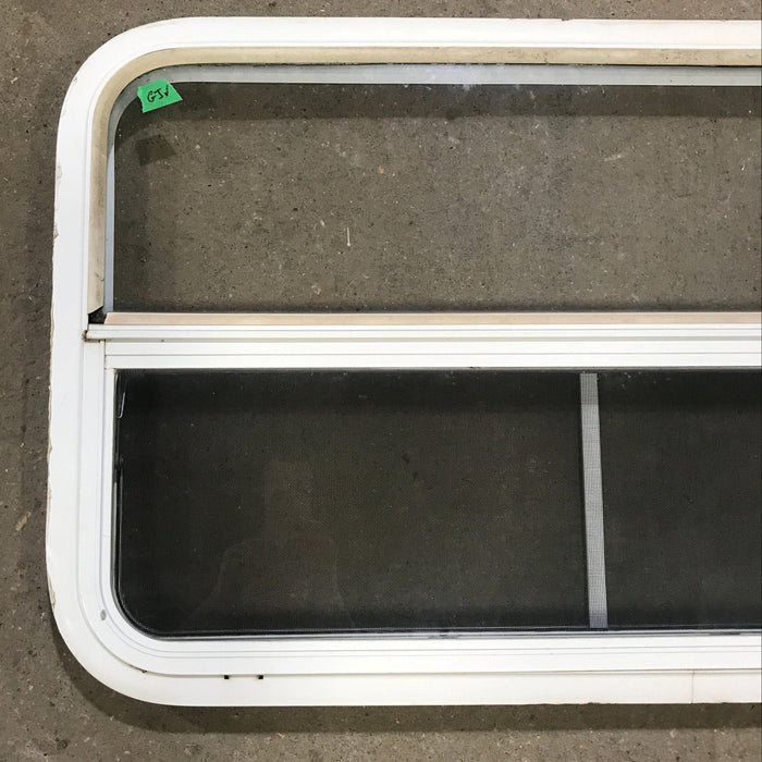 Used White Radius Opening Window : 35 1/2" W x 21 1/2" H x 1 1/2" D