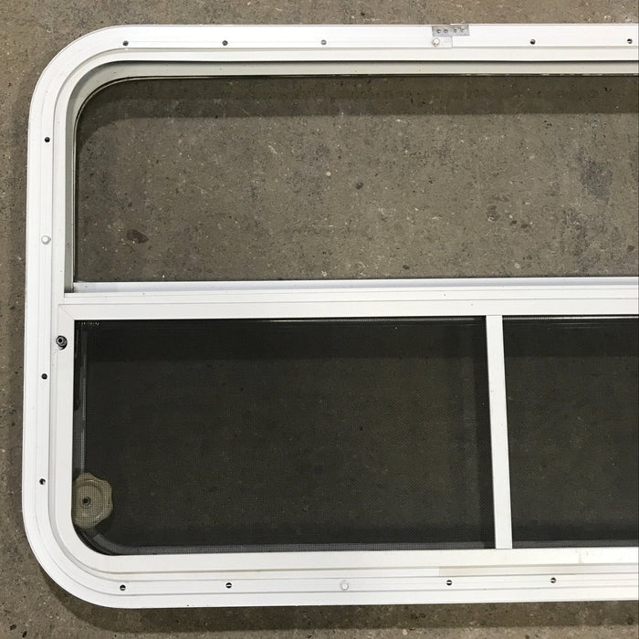 Used White Radius Opening Window : 35 1/2" W x 21 1/2" H x 1 1/2" D