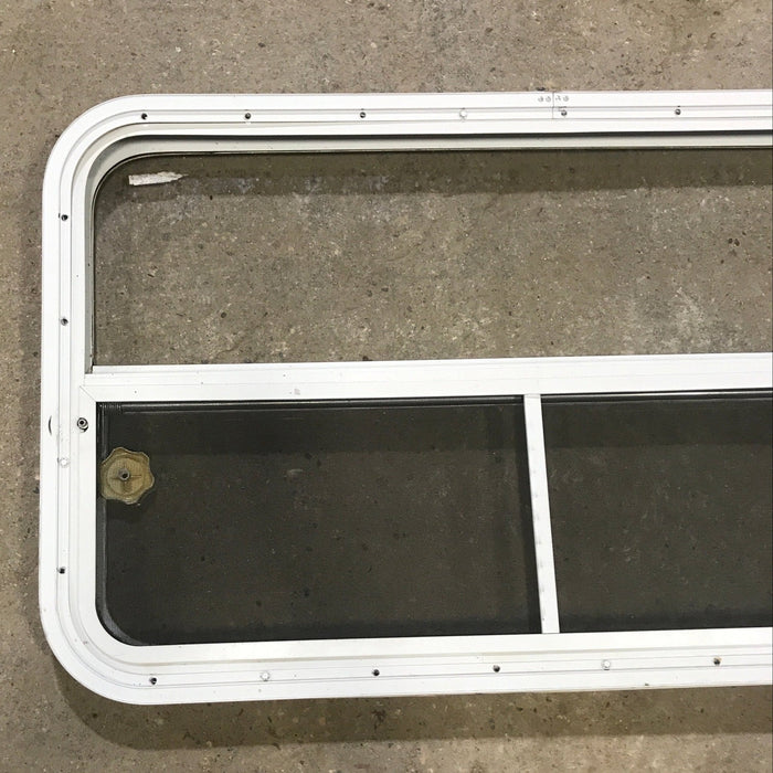 Used White Radius Opening Window : 35 1/2" W x 21 1/2" H x 1 7/8" D