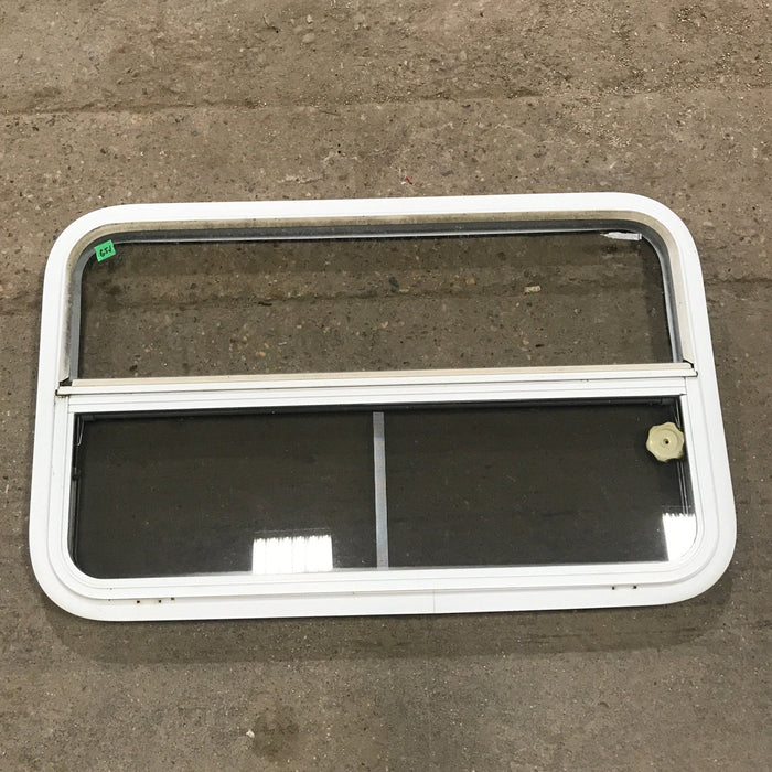 Used White Radius Opening Window : 35 1/2" W x 21 1/2" H x 1 7/8" D