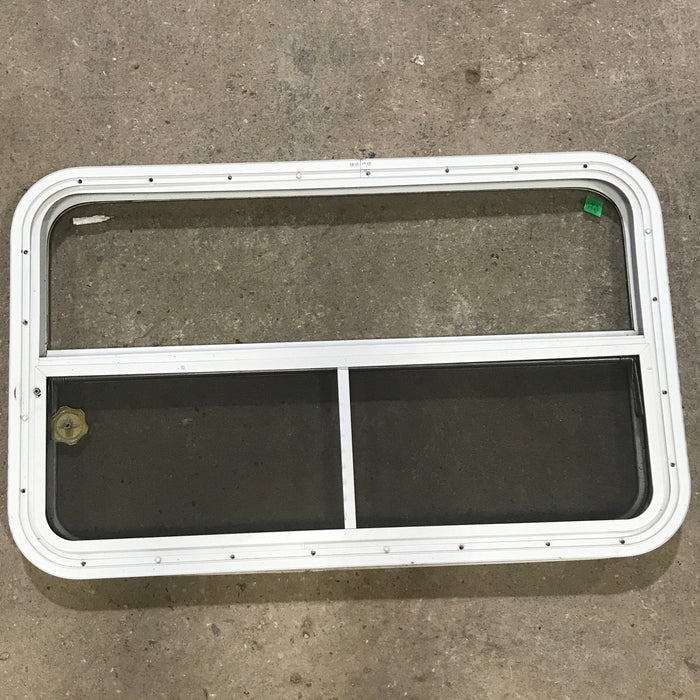 Used White Radius Opening Window : 35 1/2" W x 21 1/2" H x 1 7/8" D