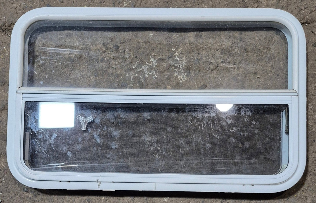Used White Radius Opening Window : 35 1/2" W x 21 1/4" H x 1 1/8" D