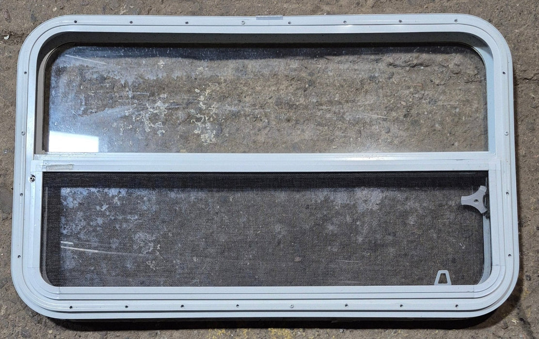 Used White Radius Opening Window : 35 1/2" W x 21 1/4" H x 1 1/8" D