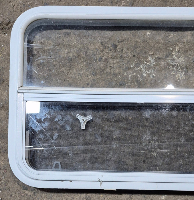 Used White Radius Opening Window : 35 1/2" W x 21 1/4" H x 1 1/8" D
