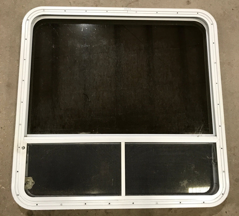 Used White Radius Opening Window : 35 1/2" W x 35 1/2" H x 1 7/8" D