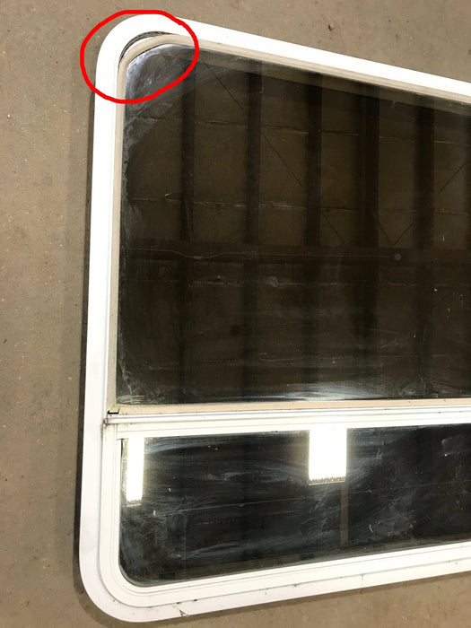 Used White Radius Opening Window : 35 1/2" W x 35 1/2" H x 1 7/8" D