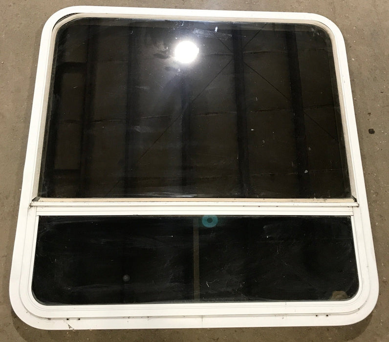 Used White Radius Opening Window : 35 1/2" W x 35 1/2" H x 1 7/8" D