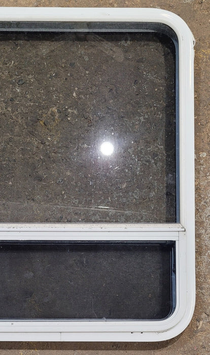 Used White Radius Opening Window : 35 1/2" W x 35 1/4" H x 1 3/4" D