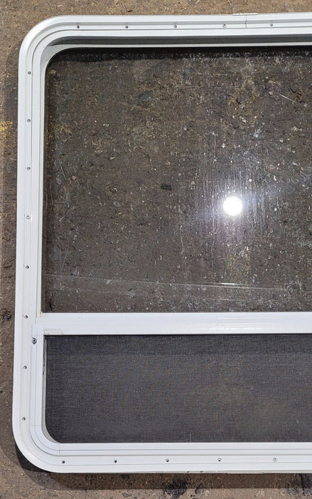 Used White Radius Opening Window : 35 1/2" W x 35 1/4" H x 1 3/4" D