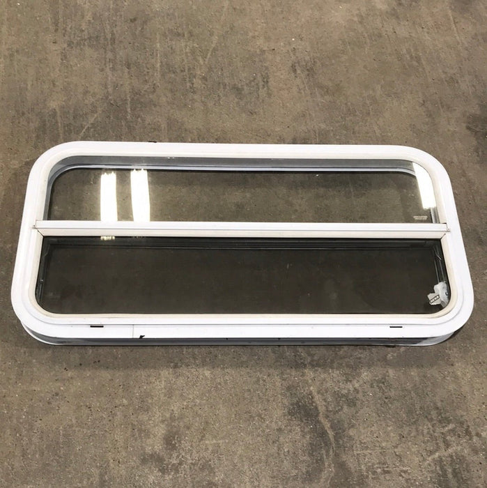 Used White Radius Opening Window : 35 1/2 X 17 1/2 X 2" D