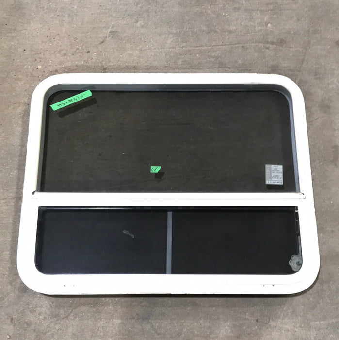 Used White Radius Opening Window : 35 1/2" x 28 1/2 x 2" D