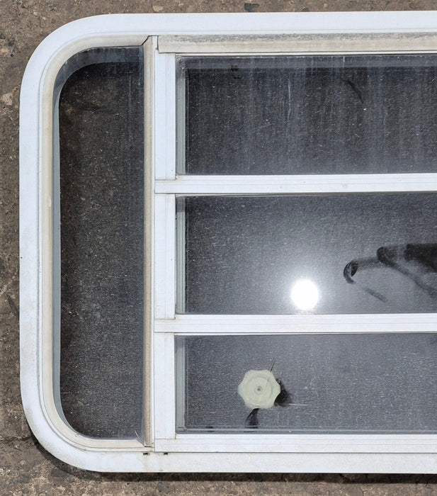Used White Radius Opening Window : 35 1/4" W x 21 1/4" H x 1 7/8" D